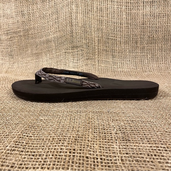 LL Bean Flip Flops Sandals  Thong Slides Brown Size 9 - Picture 3 of 10